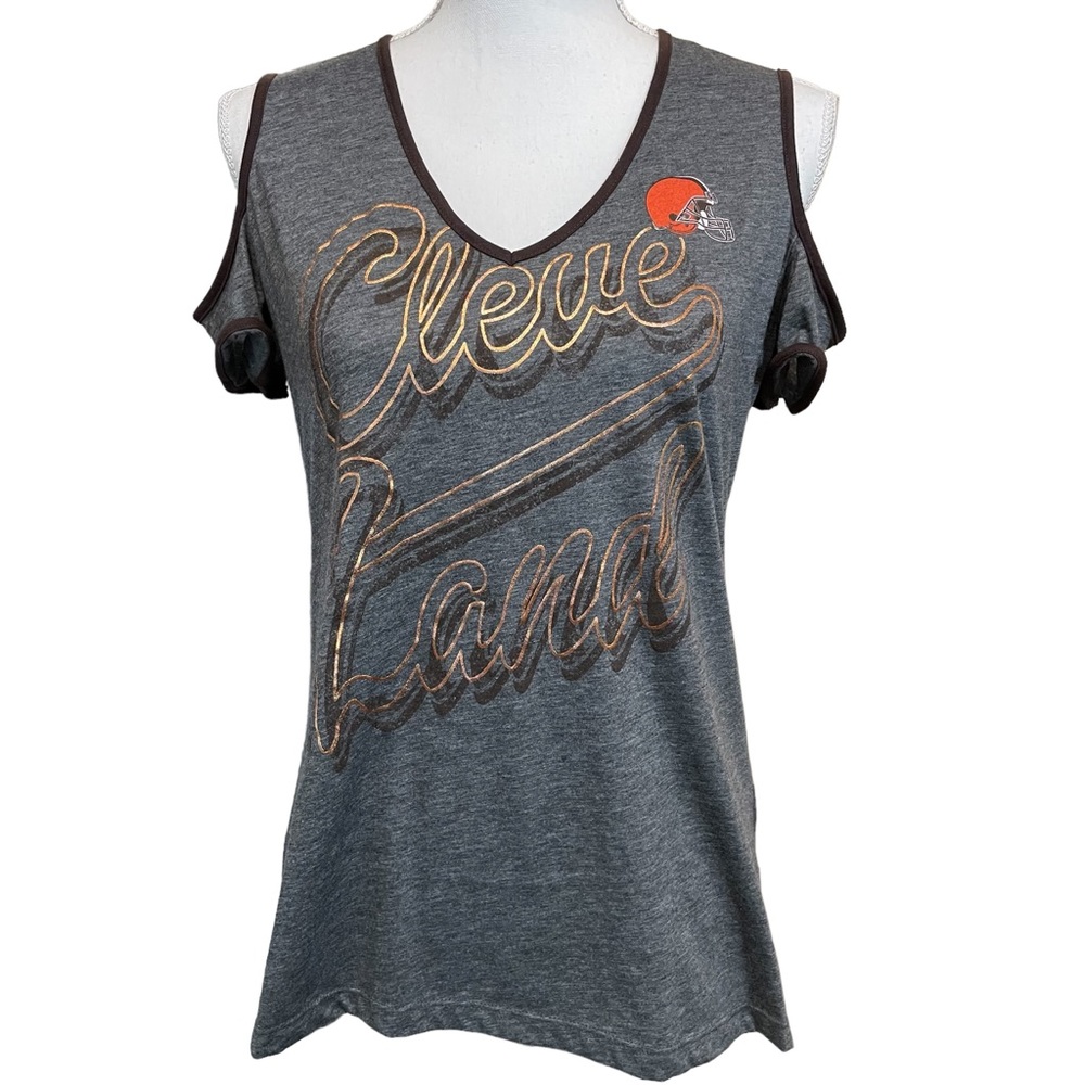 NFL Team Apparel Cleveland Browns Cold Shoulder Top.  Size M